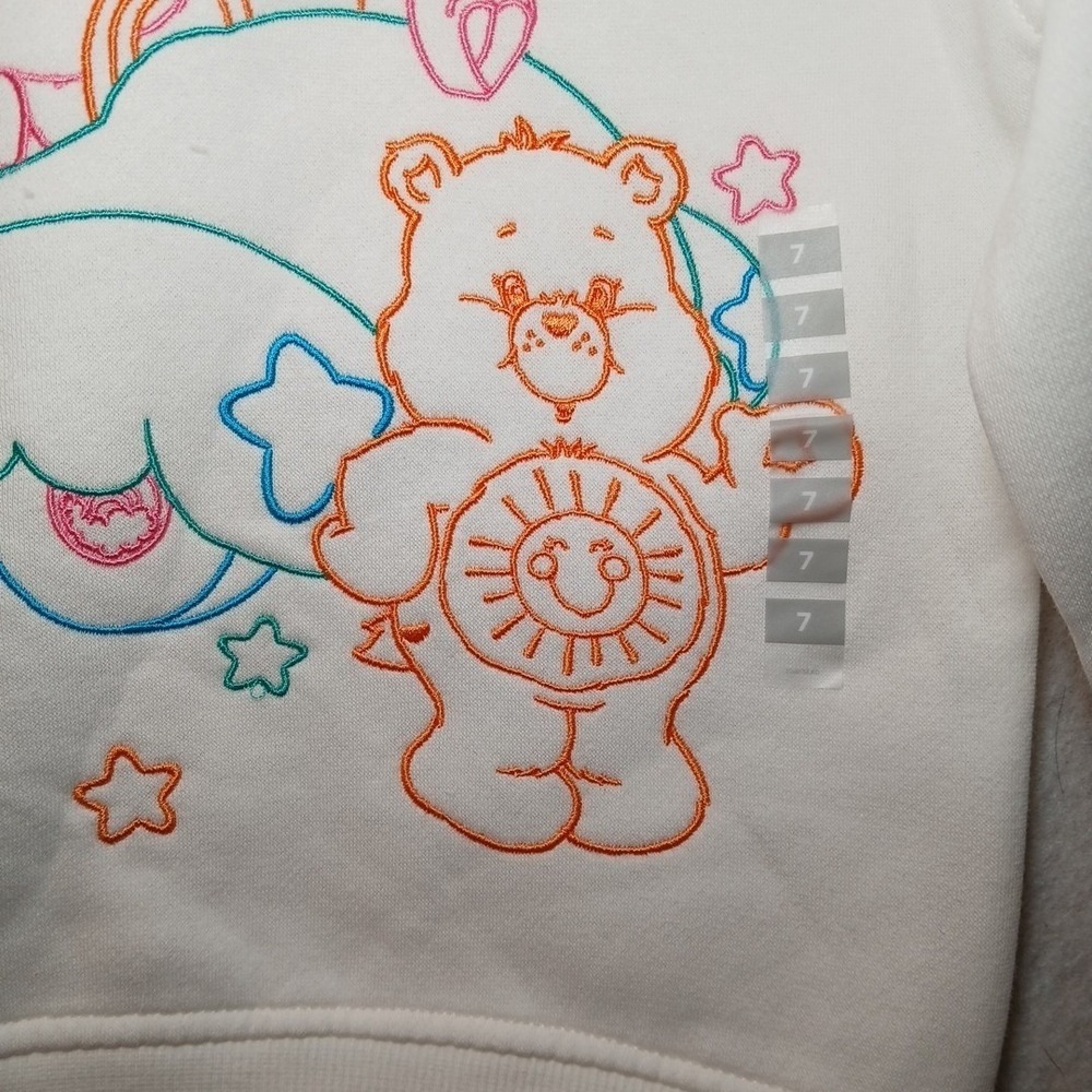 Care Bear Sweatshirt By Oshkosh Embroidered 80s Graphic Youth Size 7 Retro NWT - Picture 5 of 7